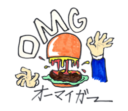 hamburger Head welcome to Japan sticker #15631947