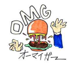 hamburger Head welcome to Japan sticker #15631947