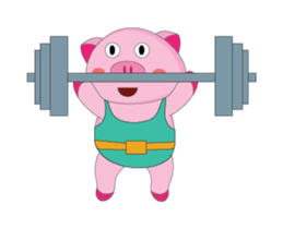 Spot Action of A Plump Pink Animated sticker #15632035