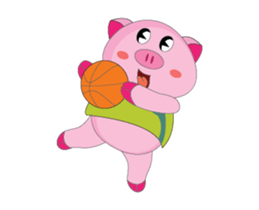 Spot Action of A Plump Pink Animated sticker #15632036