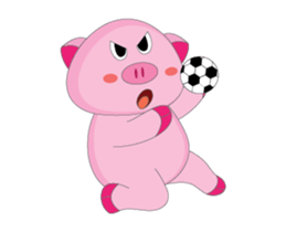 Spot Action of A Plump Pink Animated sticker #15632037