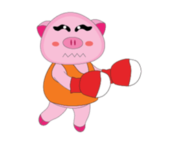 Spot Action of A Plump Pink Animated sticker #15632038