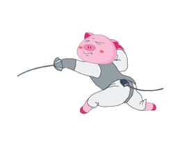 Spot Action of A Plump Pink Animated sticker #15632041