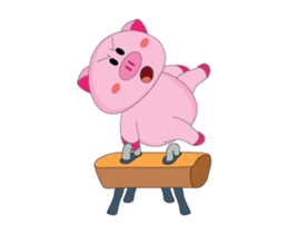 Spot Action of A Plump Pink Animated sticker #15632042