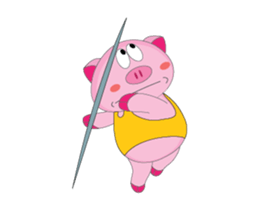 Spot Action of A Plump Pink Animated sticker #15632044