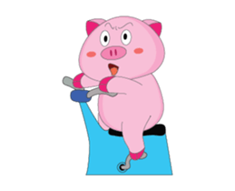 Spot Action of A Plump Pink Animated sticker #15632047