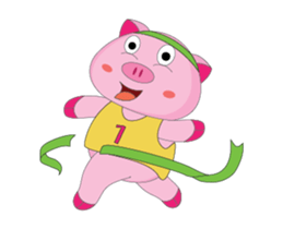 Spot Action of A Plump Pink Animated sticker #15632049