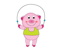 Spot Action of A Plump Pink Animated sticker #15632051