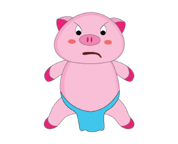 Spot Action of A Plump Pink Animated sticker #15632053