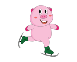 Spot Action of A Plump Pink Animated sticker #15632054