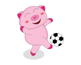 Spot Action of A Plump Pink Animated sticker #15632056