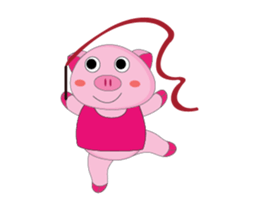 Spot Action of A Plump Pink Animated sticker #15632057