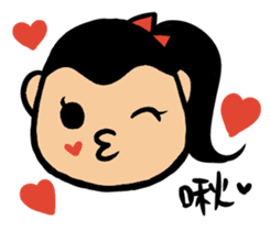 a chubby boy's overlapping sound sticker #15633575