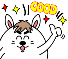 Three rabbits Sticker 2 sticker #15635742