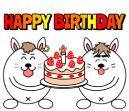 Three rabbits Sticker 2 sticker #15635744