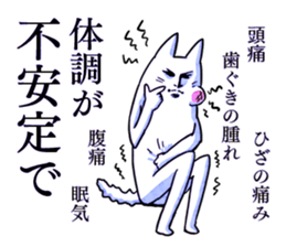 delayed dandy cat who's having long legs sticker #15636657