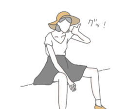 Bobbed hair girl! sticker #15637002