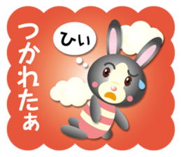 mini black rabbit girl sticker #15637508