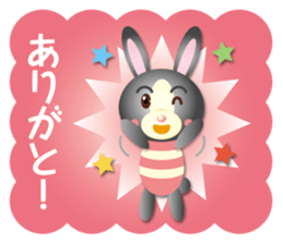 mini black rabbit girl sticker #15637510