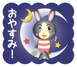 mini black rabbit girl sticker #15637513