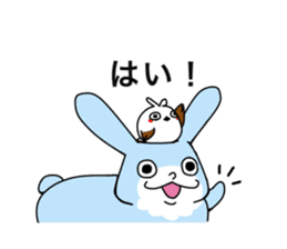 Happy Blue Rabbit sticker #15639396