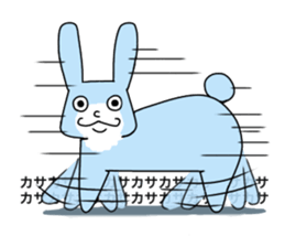 Happy Blue Rabbit sticker #15639400