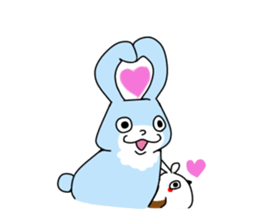 Happy Blue Rabbit sticker #15639401
