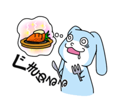 Happy Blue Rabbit sticker #15639403