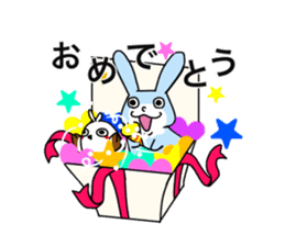 Happy Blue Rabbit sticker #15639406