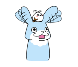 Happy Blue Rabbit sticker #15639407