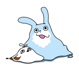 Happy Blue Rabbit sticker #15639410