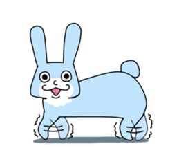 Happy Blue Rabbit sticker #15639414
