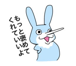 Happy Blue Rabbit sticker #15639415