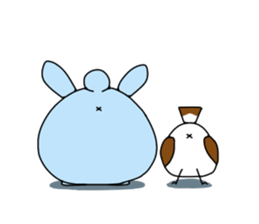 Happy Blue Rabbit sticker #15639426