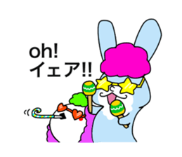 Happy Blue Rabbit sticker #15639427