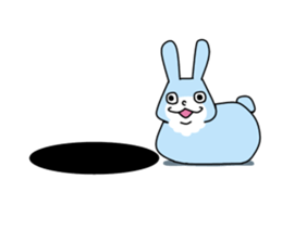 Happy Blue Rabbit sticker #15639430