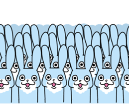 Happy Blue Rabbit sticker #15639433