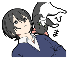 Ailurophile boy sticker #15640186