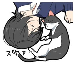 Ailurophile boy sticker #15640189