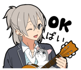 Ailurophile boy sticker #15640192