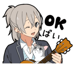 Ailurophile boy sticker #15640192