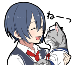 Ailurophile boy sticker #15640194