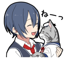 Ailurophile boy sticker #15640194