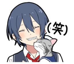 Ailurophile boy sticker #15640197