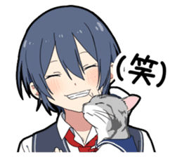 Ailurophile boy sticker #15640197