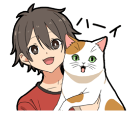 Ailurophile boy sticker #15640206