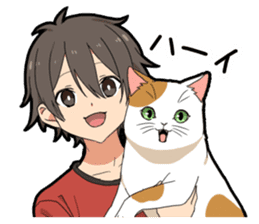 Ailurophile boy sticker #15640206