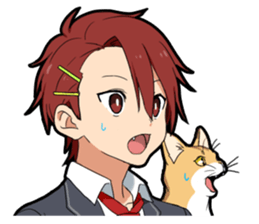 Ailurophile boy sticker #15640216