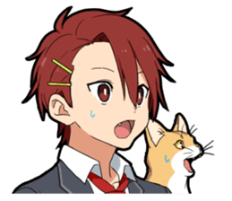 Ailurophile boy sticker #15640216