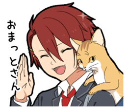 Ailurophile boy sticker #15640217